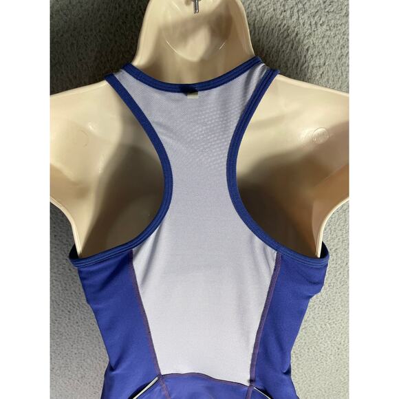 Nike Dri-FIT Racerback Tank Top Medium Blue‎ Mesh Performance Sports Shirt - Picture 9 of 11